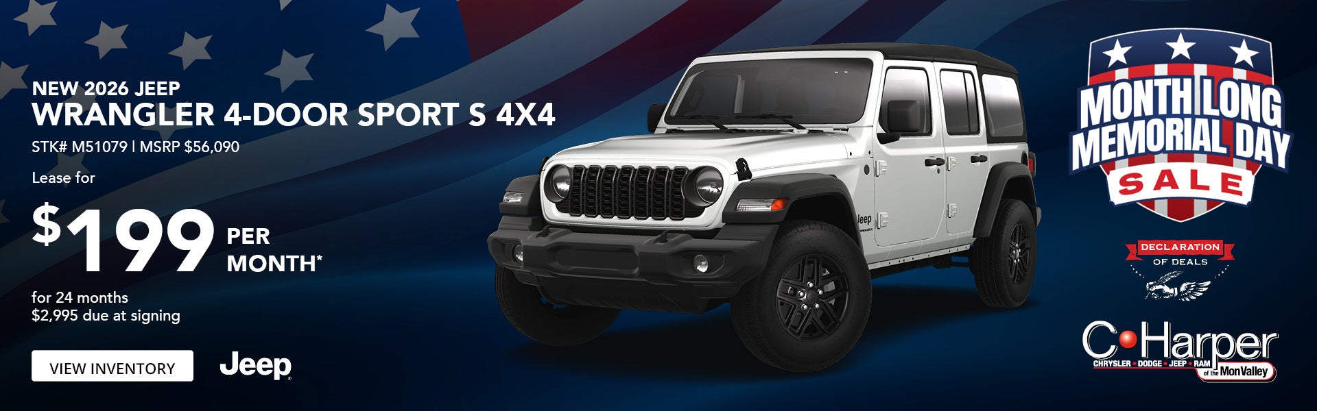 Lease a new 2026 Jeep Wrangler