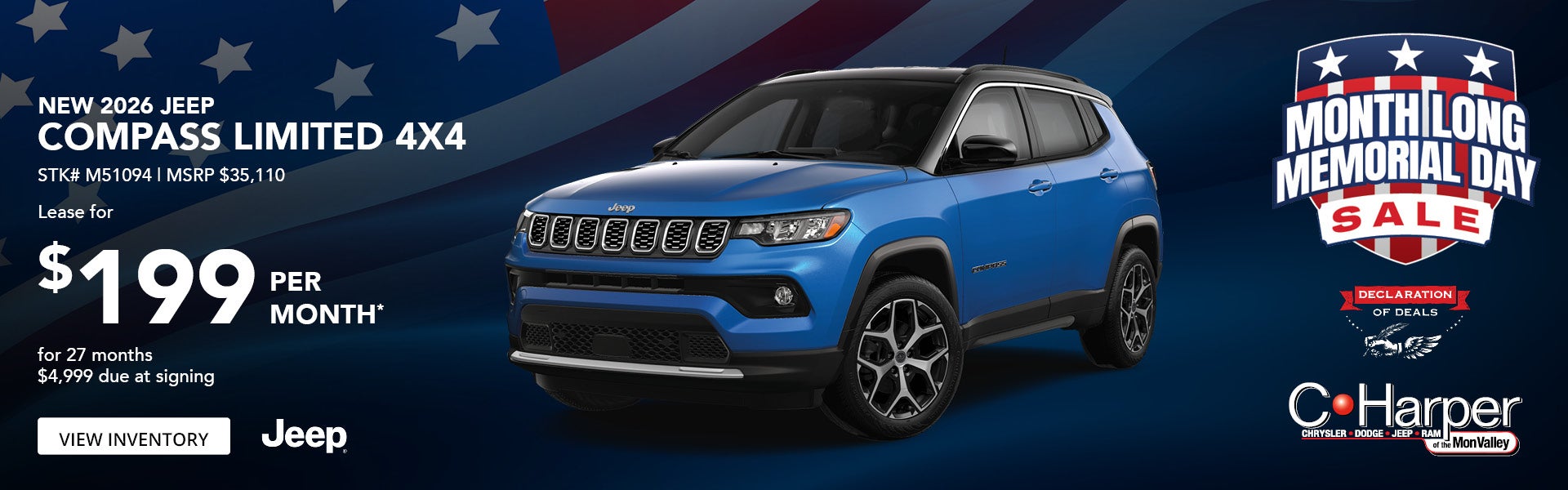 Lease a new 2026 Jeep Compass