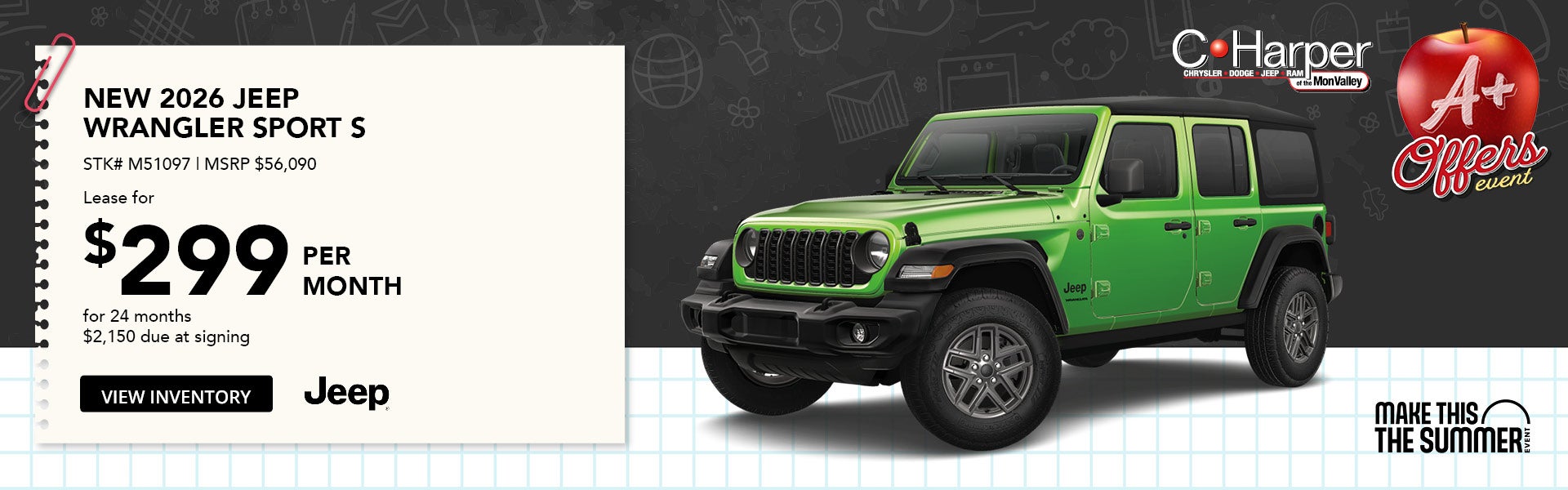 New 2026 Jeep Wrangler Sport S