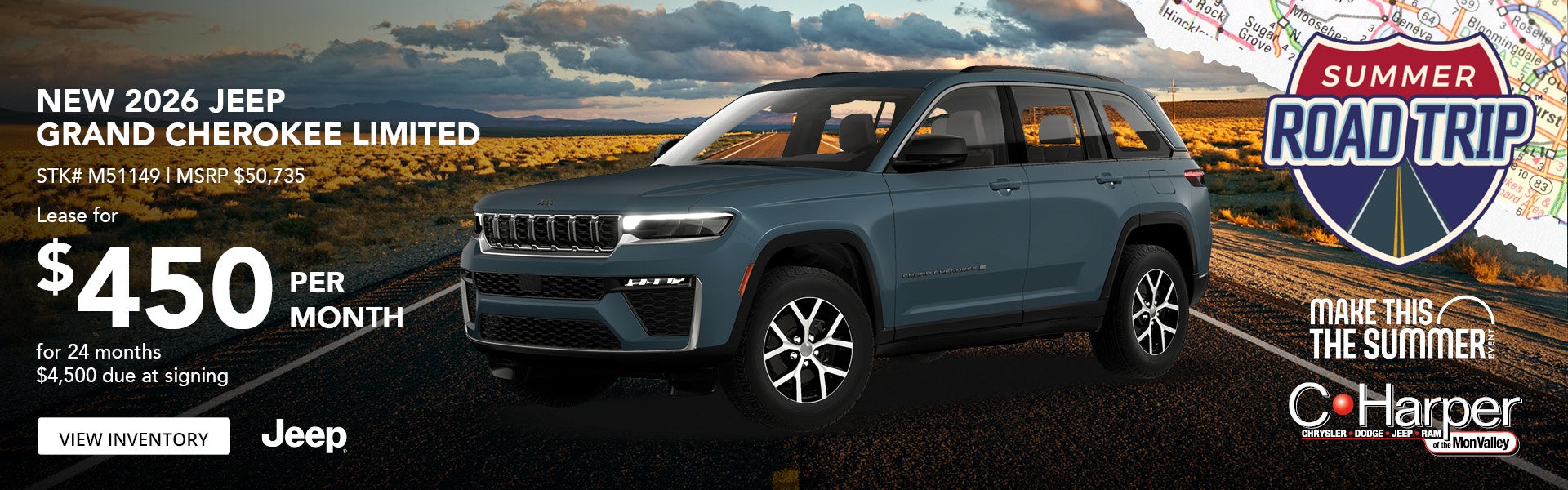 Lease a New 2026 Jeep Grand Cherokee Limited in Belle Vernon