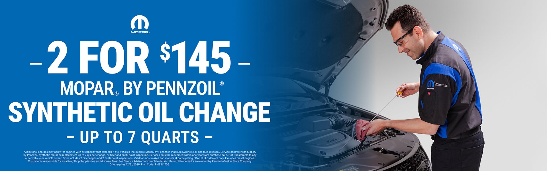  2 For $145 Synthetic Oil Change